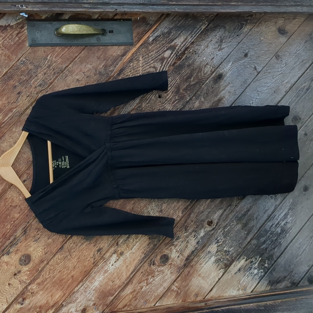 Blue Sky dress faux wrap style black XS